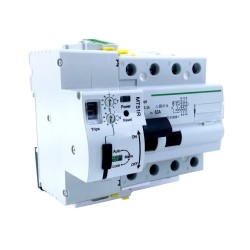 Interrupteur Différentiel Réarmable Compact 4P-30mA-10kA : SIDRA4A406330COM