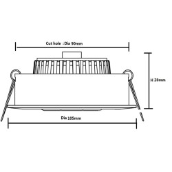 Spot LED Downlight , spot led orientable, downlight rond orientable , eclairage plafond ,