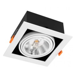 Spot Downlight LED Orientable Carré 12W AR111 Kardan Coupe 165x165