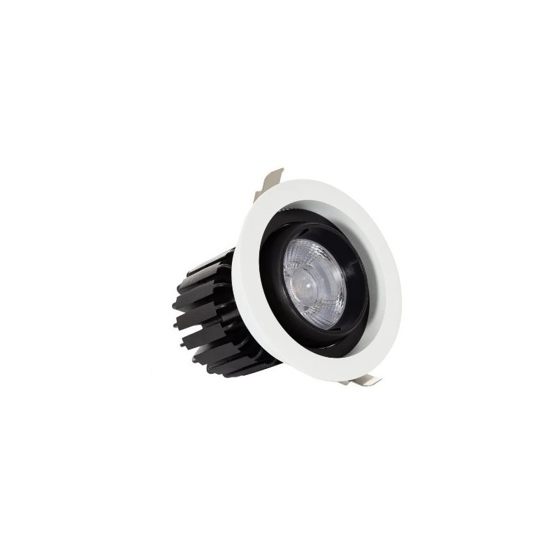 Spot LED Downlight COB Rond Orientable 360º (UGR19) High Lumen Expert Color No Flicker CRI90 18W Coupe Ø 115mm