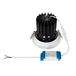 Spot LED Downlight COB Rond Orientable 360º (UGR19) High Lumen Expert Color No Flicker CRI90 18W Coupe Ø 115mm