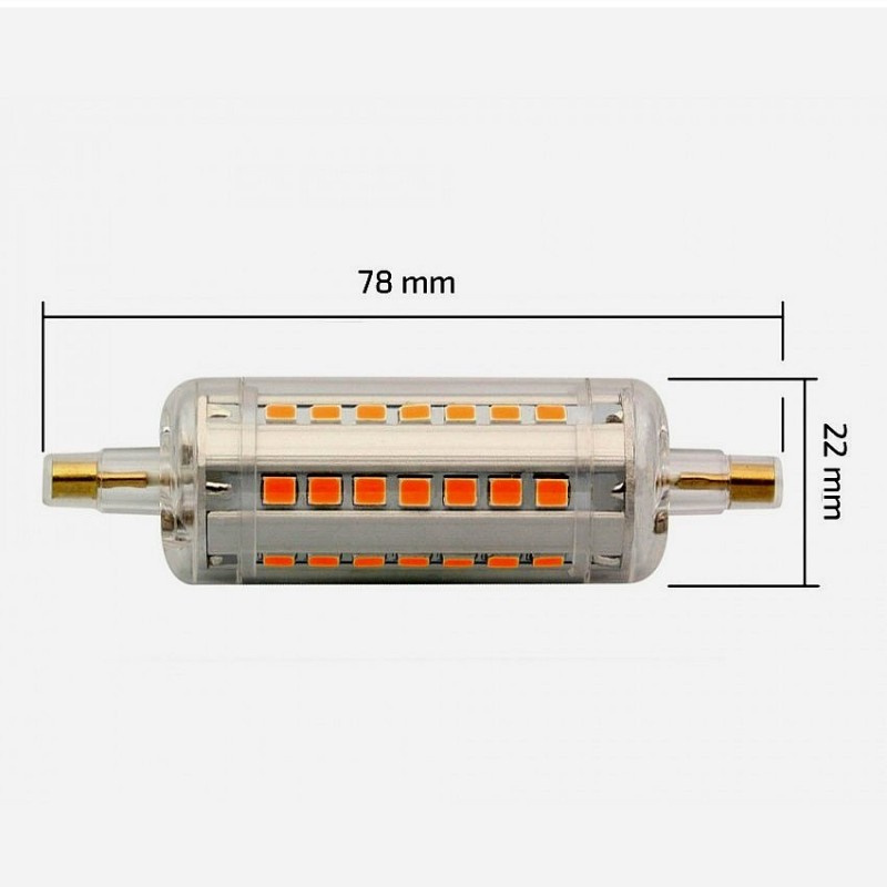 Ampoule LED R7S Slim 78mm 5W. GX-BLR7S-5W R7S