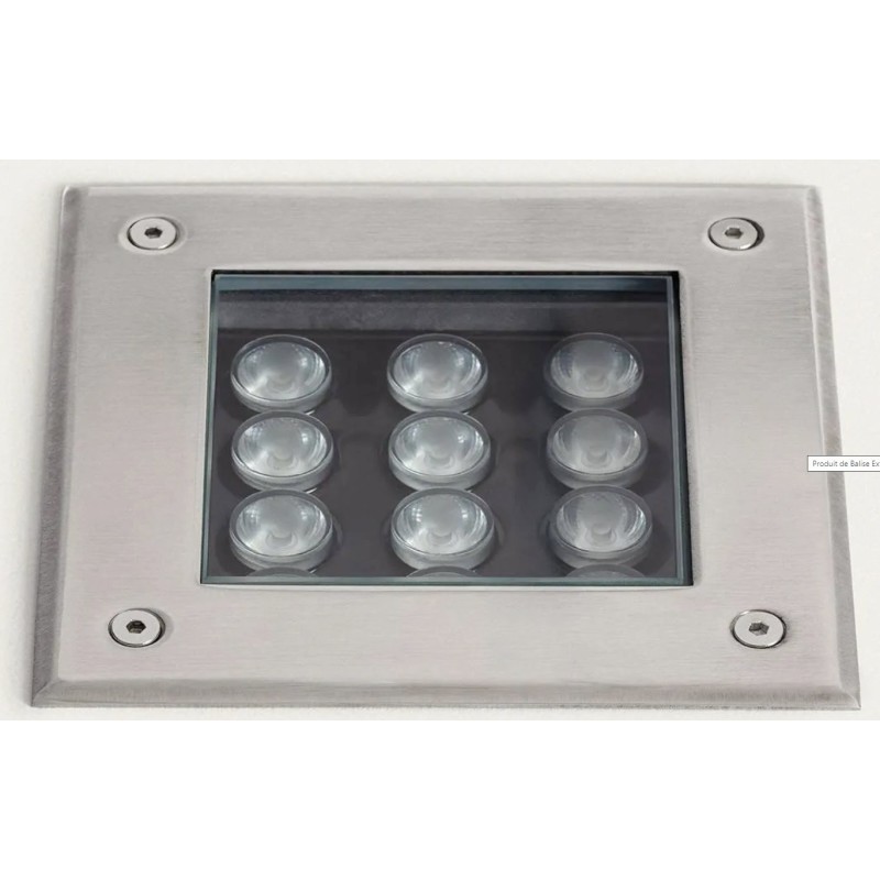 Balise led sol carré,balise led sol inox carré , spot led exterieur sol , spot led encastrable trottoir ,spot led gu10 sol,