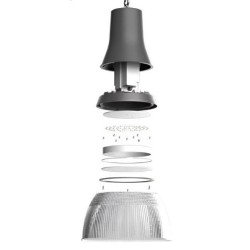 cloche led industrielle, cloche led puissance variable, éclairage industrielle entrepôt ,