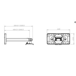 SUPPORT MURAL OPTOMA OWM3001ST , Support mural focale courte & ultra courte , vidéoprojecteur optoma,