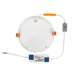 Dalle LED 16W Ronde , éclairage plafond , downlight 16W , coupe 150mm,