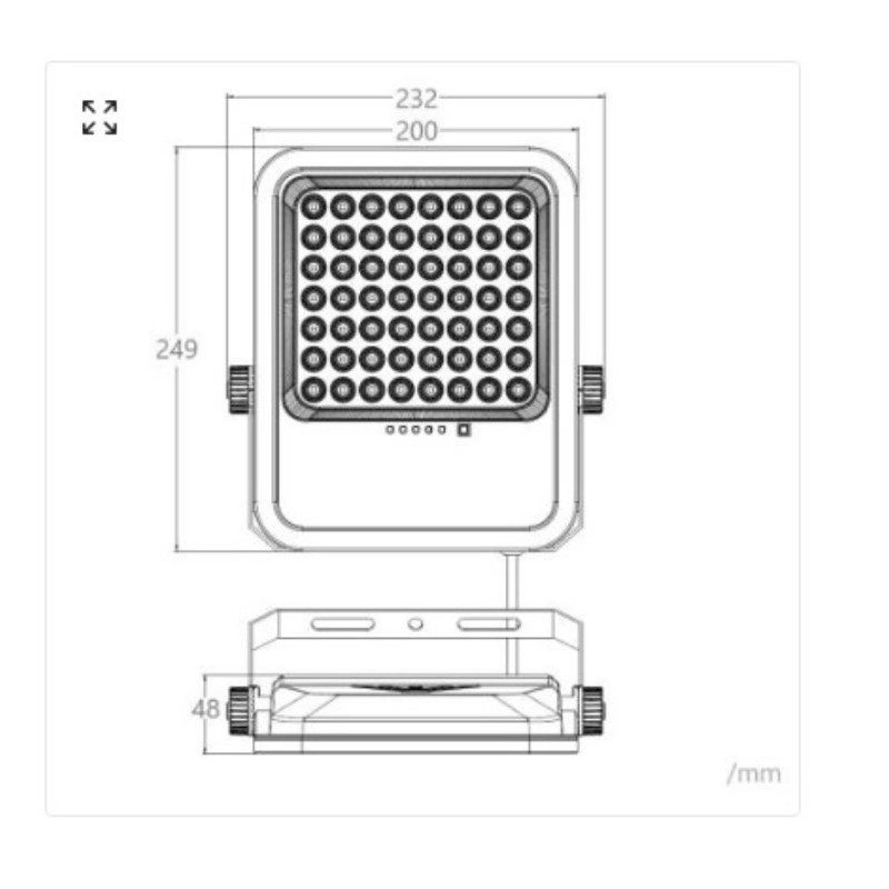 Projecteur Solaire Extérieur LED Nurda 20W 2100 lm IP65 avec Télécommande