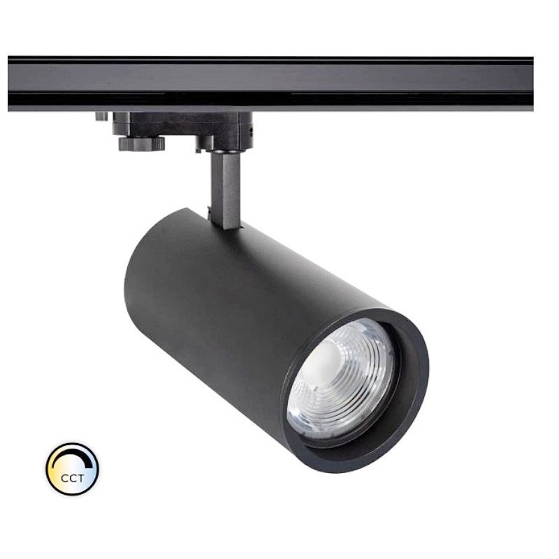 Spot LED sur Rail Triphasé 30W d'Angelo , spot led triphasé CCT , spot led philips 30W cct , eclairage sur rail triphasé ,