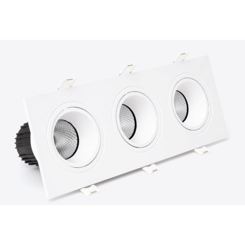 Downlight Carré Inclinable LED 27W Dimmable Coupe 235x75 mm