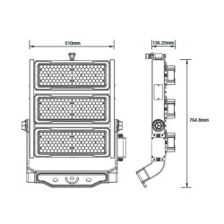 Projecteur LED Stadium LUMILEDS 900W, projecteur stade de foot , éclairage terrain de football, éclairage puissant ,