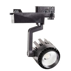 Spot LED Rail Triphasé 30W Dora , éclairage rail triphasé , projecteur rail triphasé , eclairage boutique , spot led magasin ,