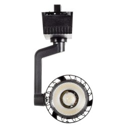Spot LED Rail Triphasé 30W Dora , éclairage rail triphasé , projecteur rail triphasé , eclairage boutique , spot led magasin ,