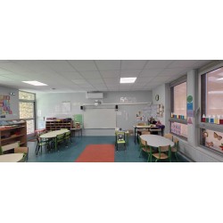 Installation vidéoprojecteur école catholique Montfermeil 93 ,seine saint Denis , écran numérique , installation audiovisuel ,