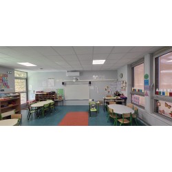 Installation vidéoprojecteur école catholique Montfermeil 93 ,seine saint Denis , écran numérique , installation audiovisuel ,