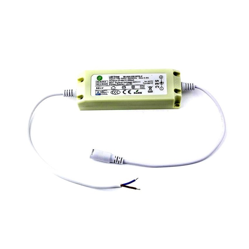 Panneau LED 40W 60x60cm cadre Blanc, PL-6060-40-3200-B, Panneau 60*60
