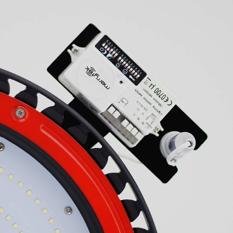 Kit Support + Détecteur de Mouvement + Capteur Crépusculaire pour Cloche LED UFO SAMSUNG, HE et SQ .
KT-BSSNSMVCR-HE