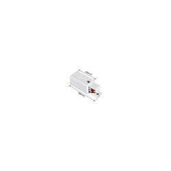 Connecteur d'Alimentation 'Right Side' pour Rail Triphasé CTR-RS Accessoire Spot LED / Rail