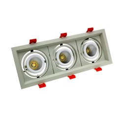 Spot LED Cree-COB Madison Orientable 3x10W LIFUD . spot led orientable encastrable . FMLD-CC-3X10  .  Spot led plafond