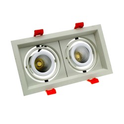 Spot LED Madison Orientable CREE-COB 2x10W blanc FMLD-CC-2X10 Spot LED orientable